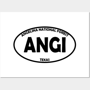 Angelina National Forest oval Posters and Art
